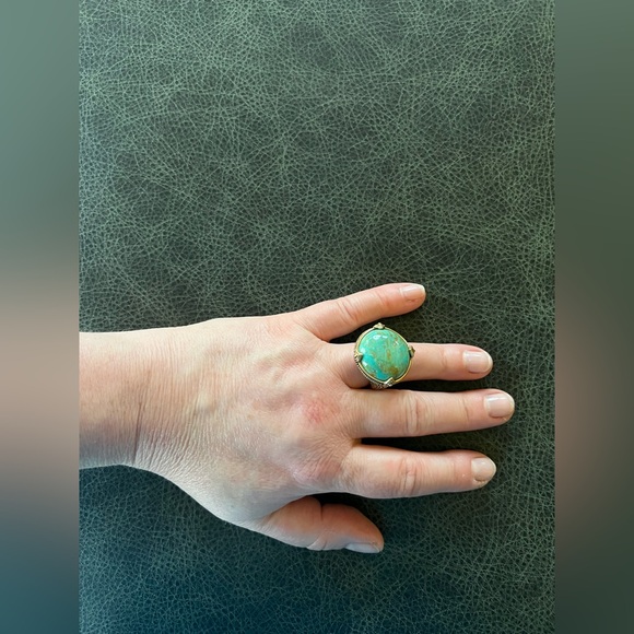 Studio Barse Ring Bronze and Turquoise Size 7 - Picture 8 of 14